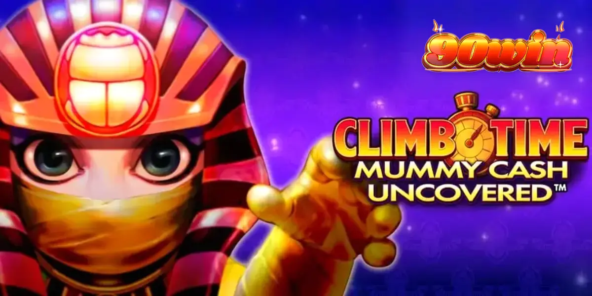Interface do slot Climb Time Mummy Cash Uncovered com tema egípcio noturno
